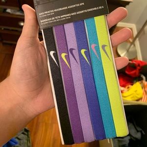 six pack of nike skinny headbands. never worn